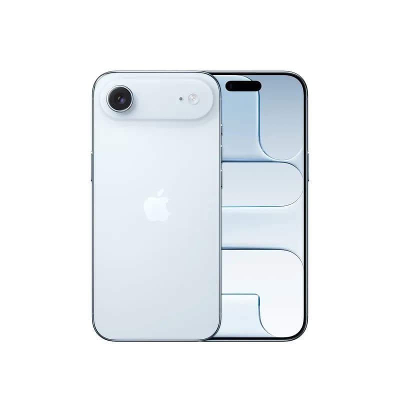 Blue iPhone Air, back and front