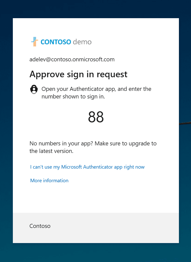 Màn hình duyệt yêu cầu đăng nhập, nhập con số hiện trên màn hình vào ứng dụng Authenticator